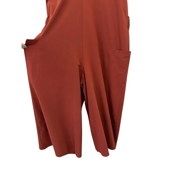 Athleta Sarasota Jumpsuit Womens Small Russet Brown Color Comfort Stretch Travel - Picture 3 of 10
